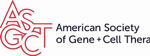 The logo for the American Society of Gene & Cell Therapy features the acronym ASGCT prominently in red, with its full name elegantly rendered in black. Often seen at their Annual Meeting, it embodies the organization's commitment to advancing genetic science.